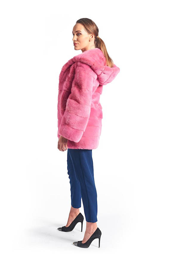 Free Ship Fluffy Mink Pink Faux Fur Coat – SOUISEE