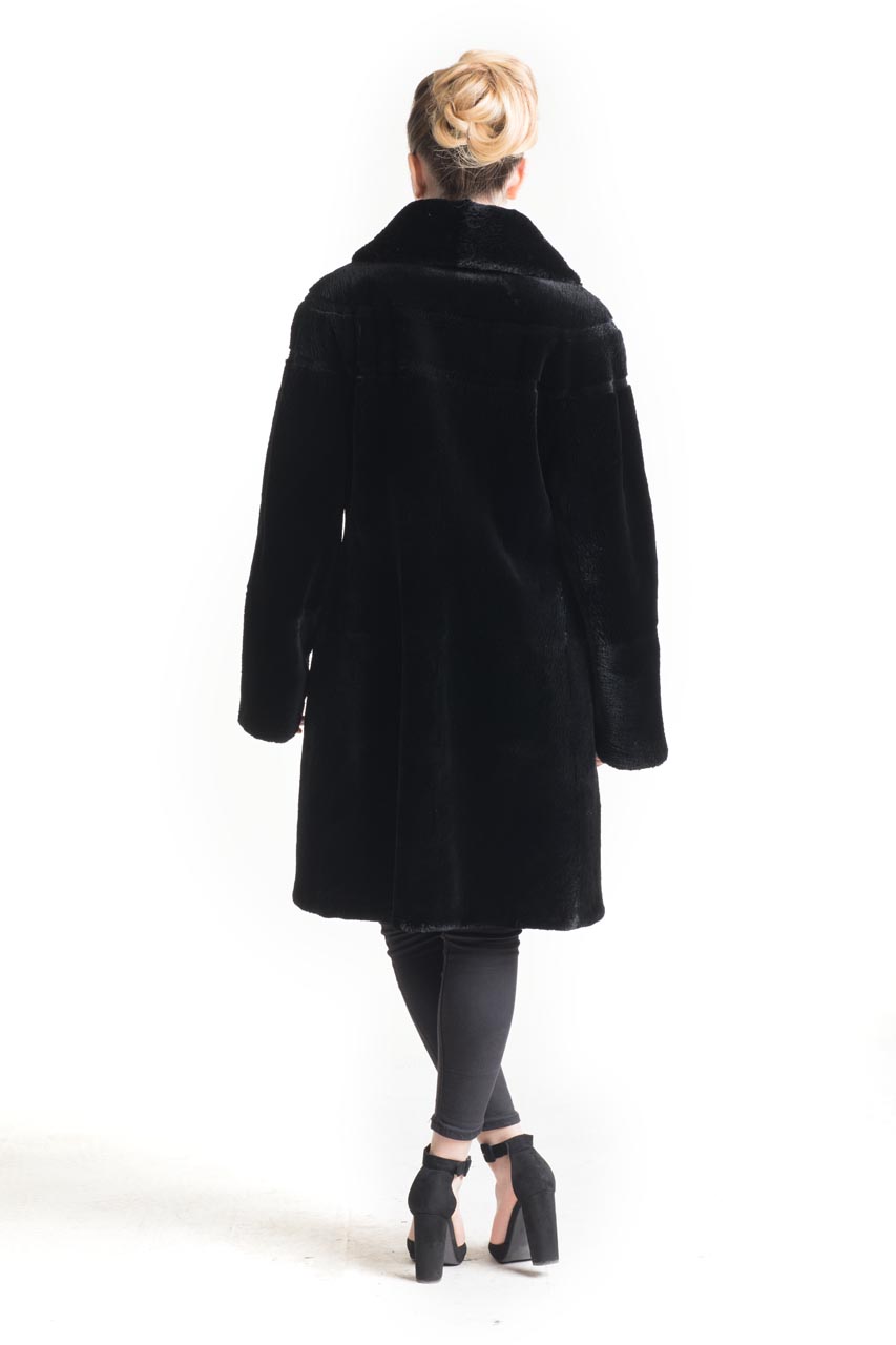 Brown Beaver Fur Vest Fox Collar & Trim | SKANDINAVIK FUR