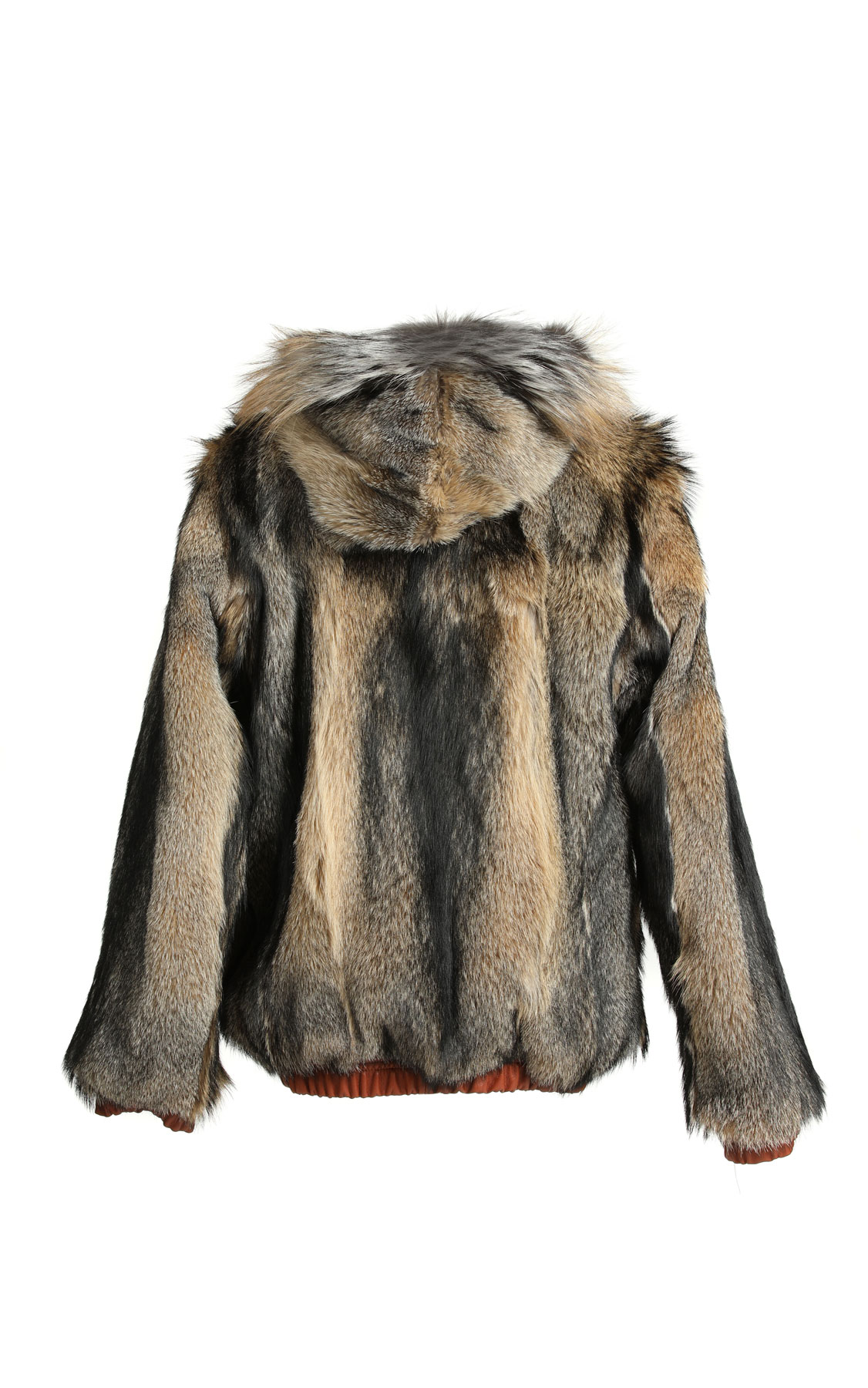 Mink Fur Bomber Jacket Reversible to Leather in Brown