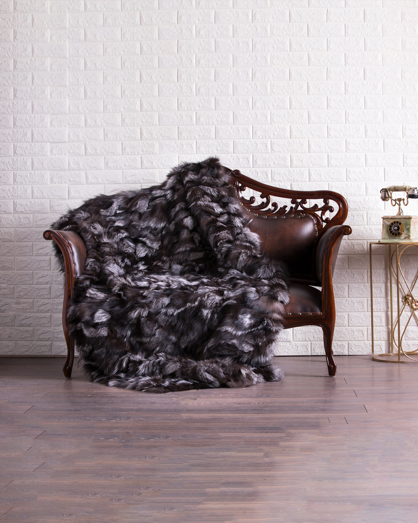Silver Fox Fur Fur Blanket Throw Cover Penya | SKANDINAVIK FUR