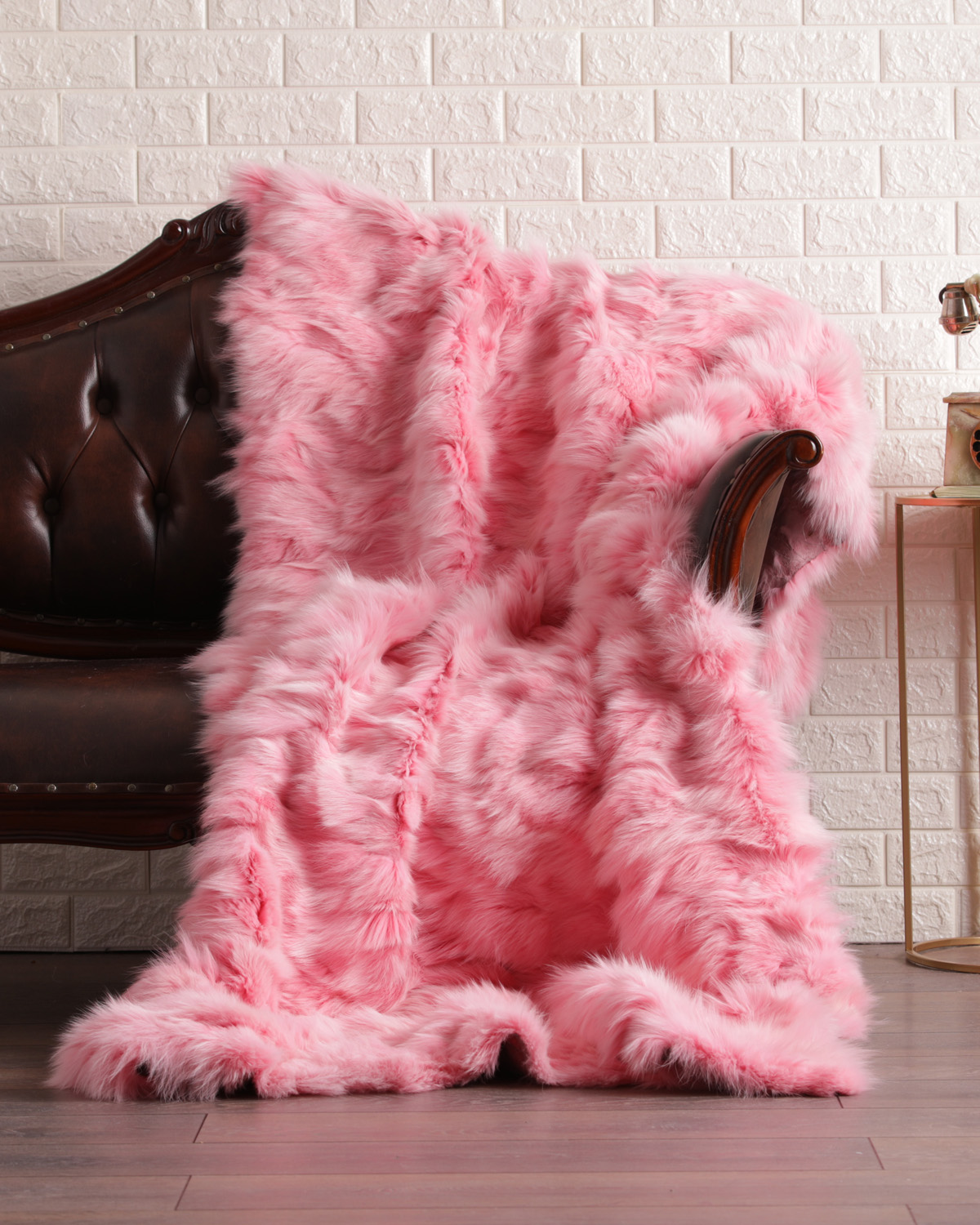 Fox Faux Red Fur Throw Blanket Premium Canadian Red Fox Natural
