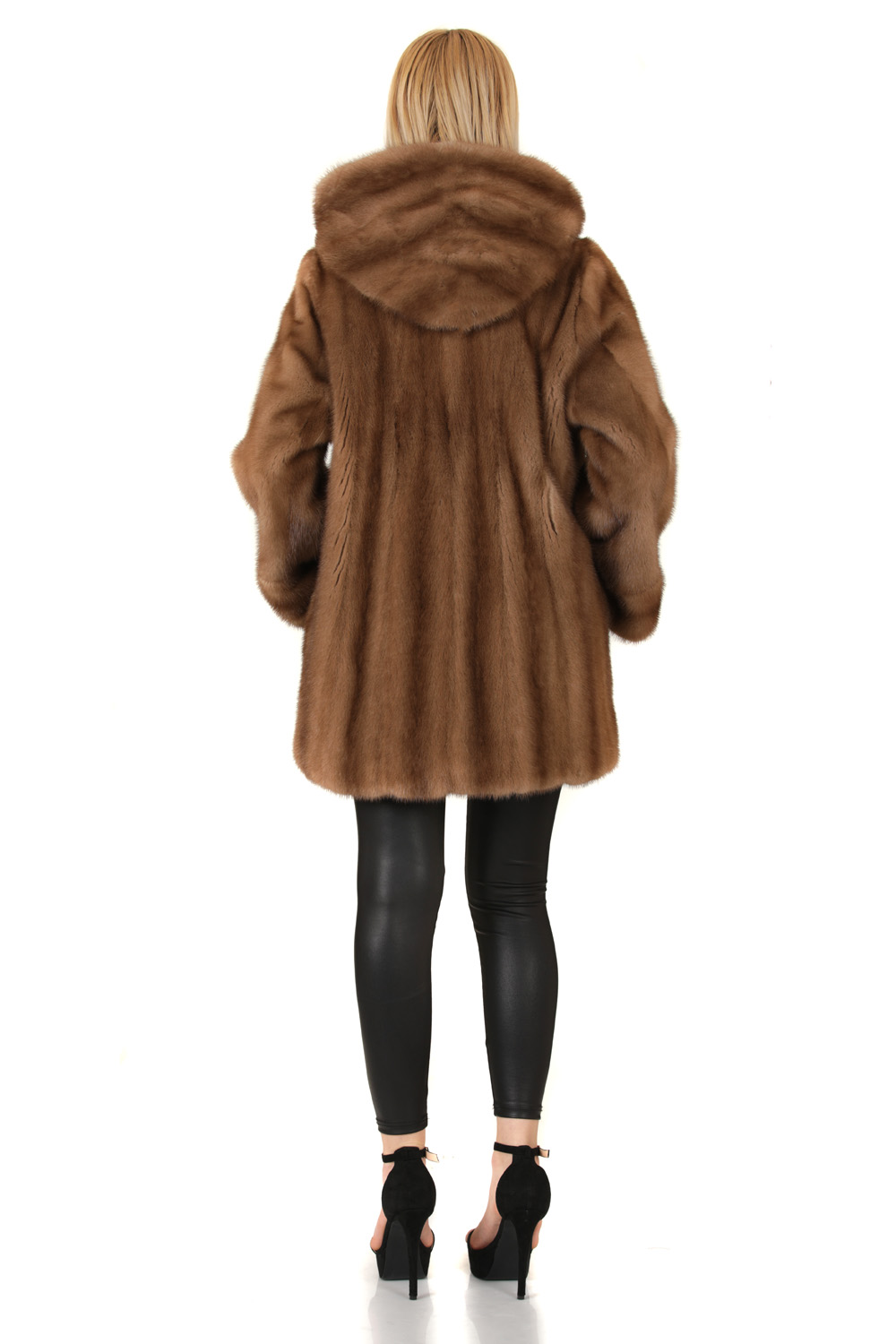 Faux Fur Lined Hooded Coat in Brown – Bibi's Boutique