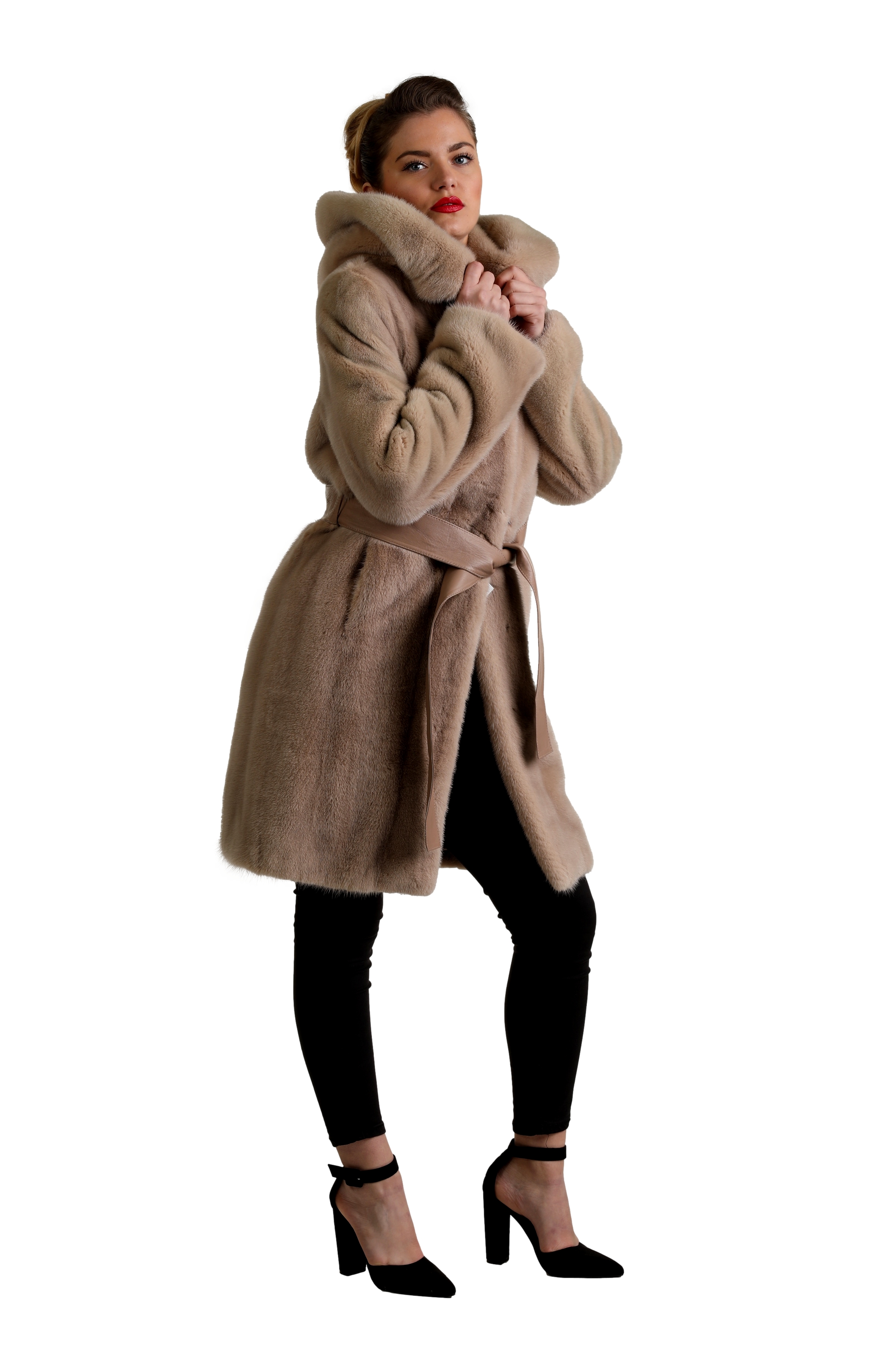 ジャケット・アウター THE BARNNET sami eco-fur jacket - beige Girl Beechwood Brown The Festive Faux Fur Jacket by Janie