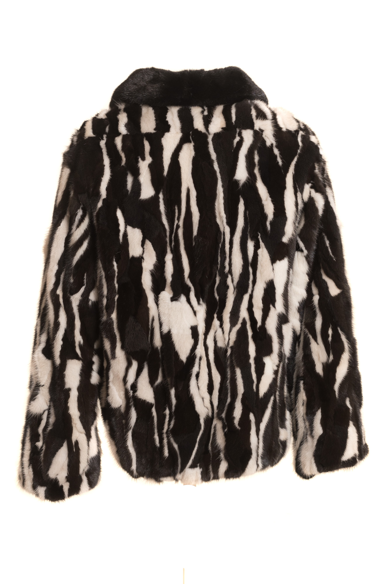Mens Black White Mink Fur Jacket Zipper| SKANDINAVIK FUR