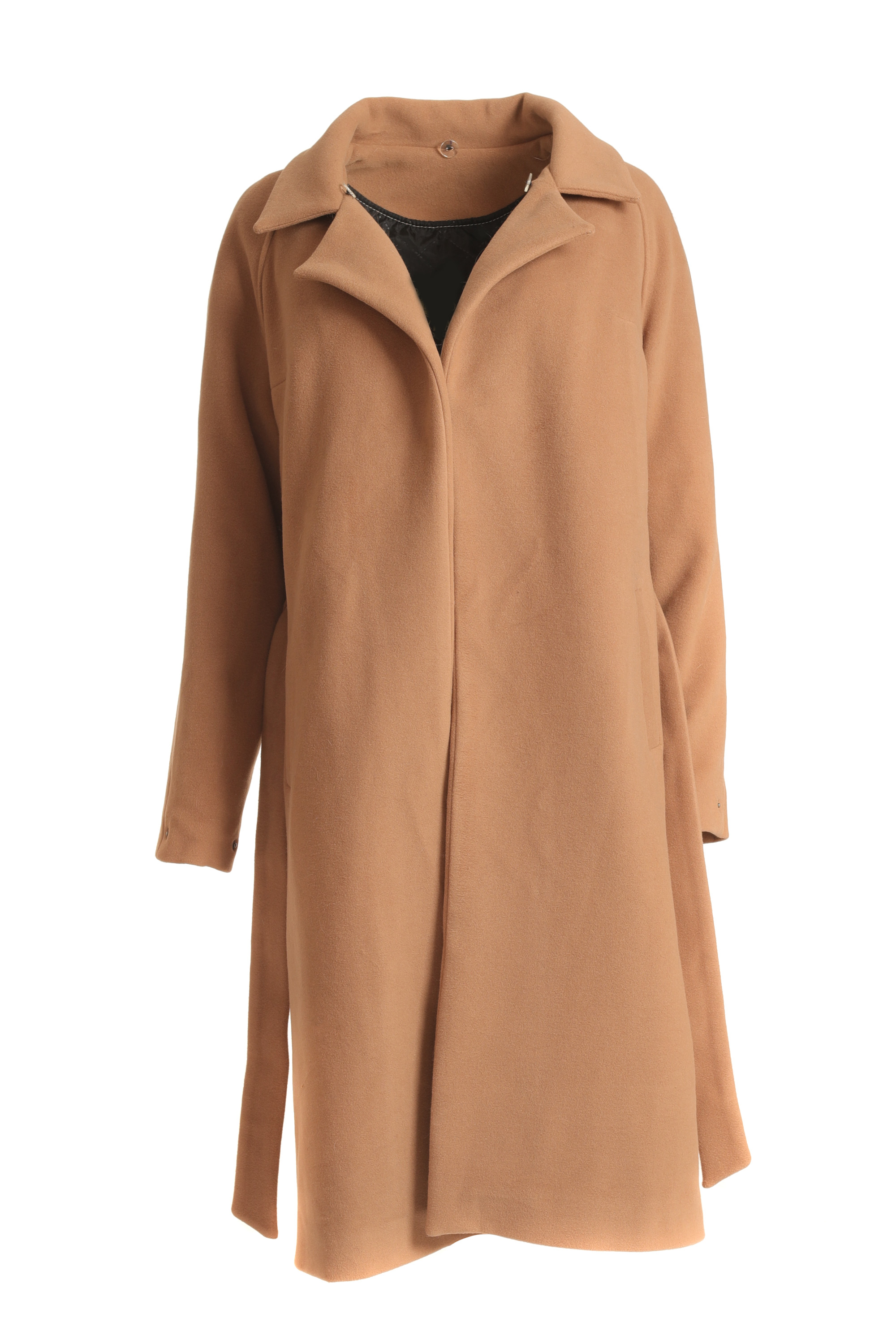 ★LINGSEOUL★ handmade cashmere belted coatash brown Handmade Cashmere Coat - Brown
