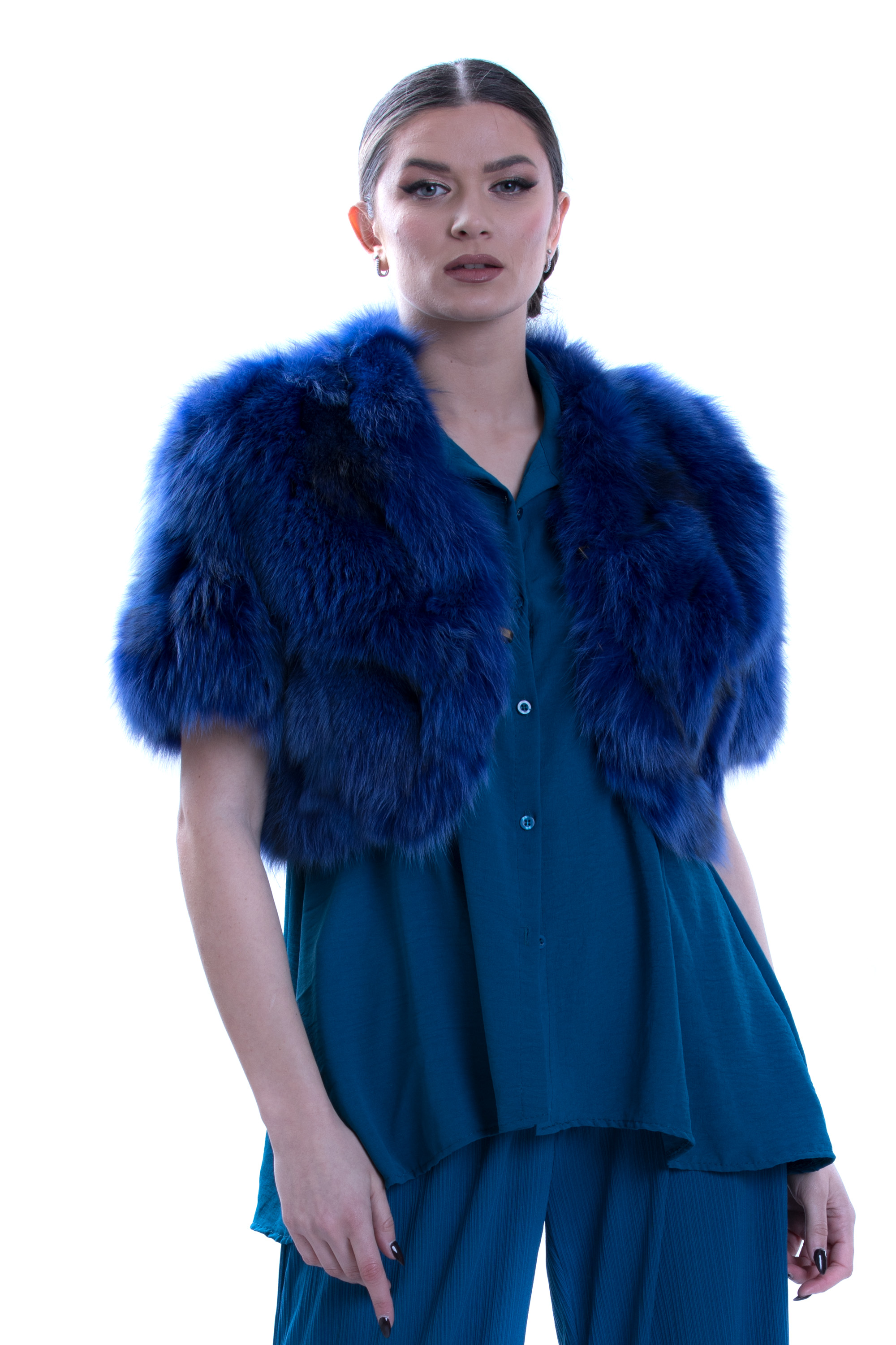 Blue Fox Fur Bolero | SKANDINAVIK FUR