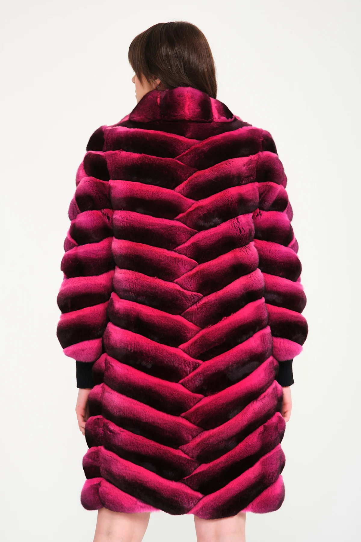 pink Chinchilla Coat Vienna| SKANDINAVIK FUR