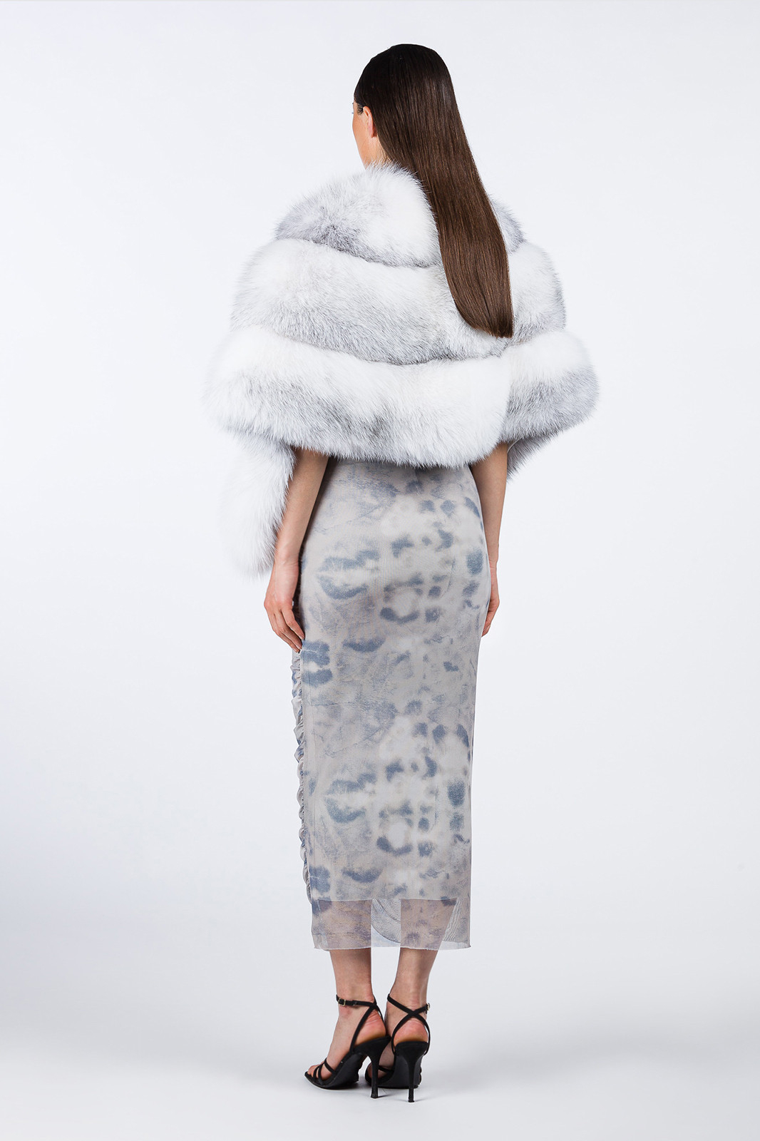 romantic Fur ホワイト ストール Arctic Marble Fox Stole | SKANDINAVIK FUR