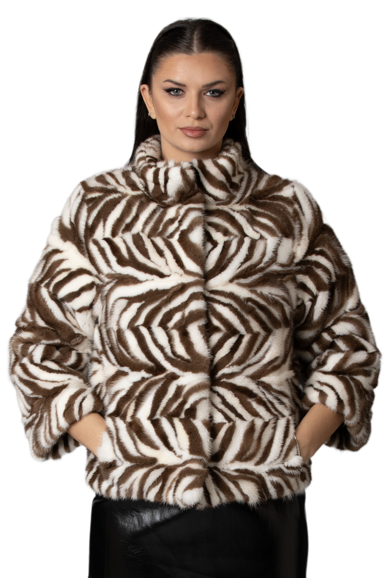 Zebra Mink Fur Jacket | SKANDINAVIK FUR