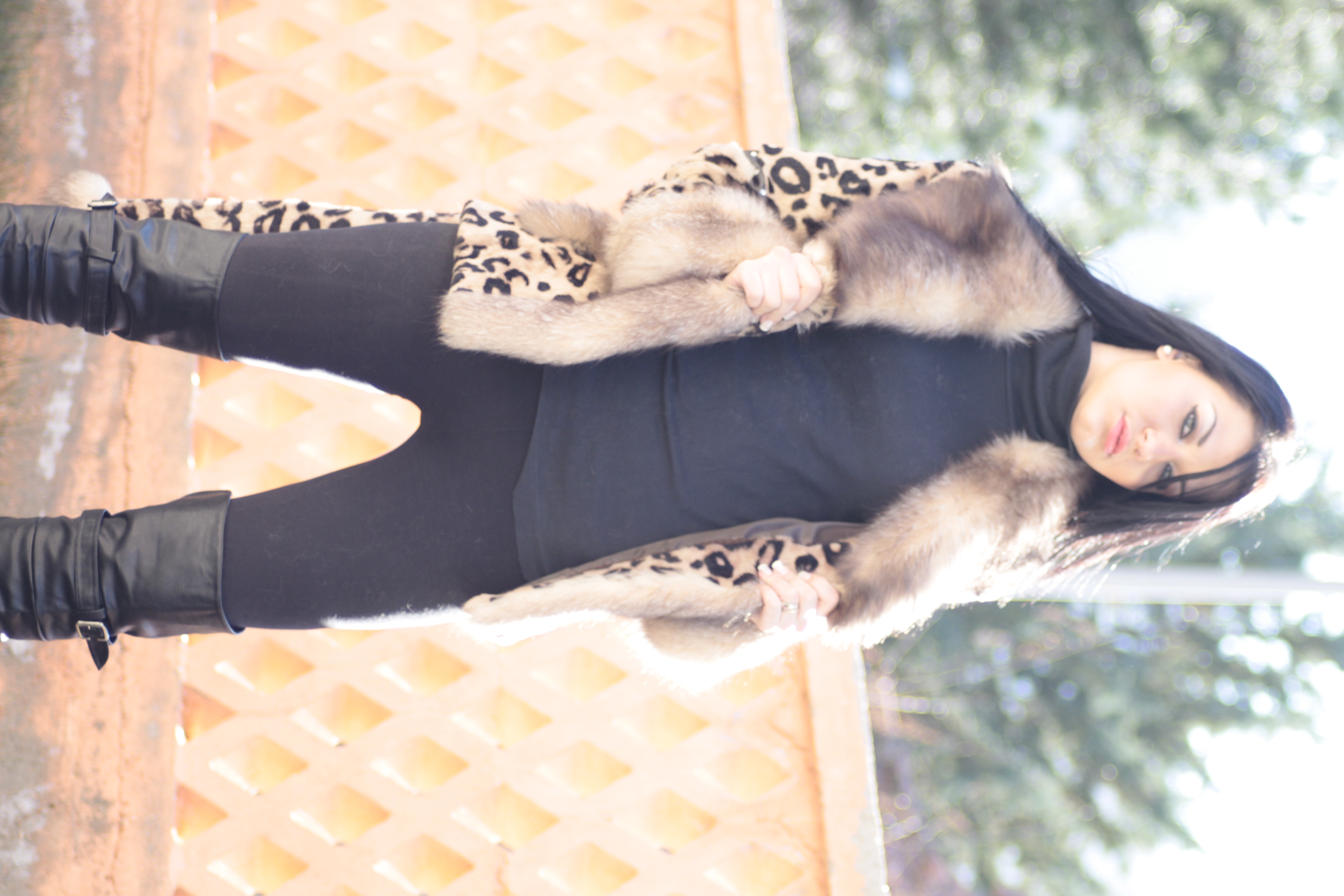 Rex Rabbit Fur Jacket Sheared Leopard | SKANDINAVIK FUR