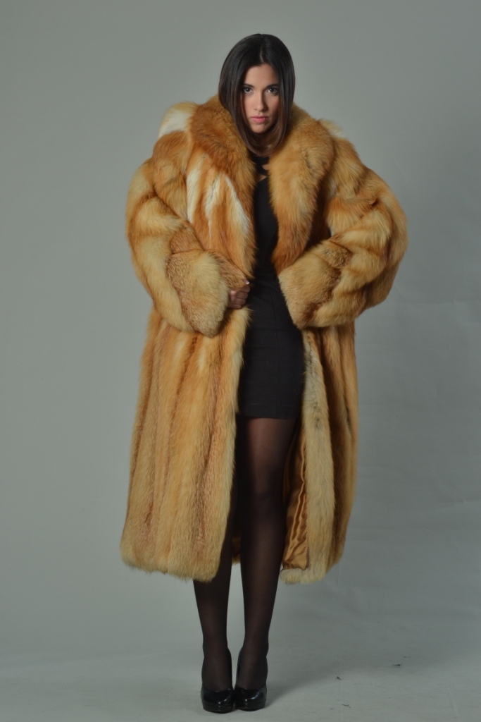【HI FI FNK】Cult Wool Single Coat Women's Full Length Mink Fur Coat with Mink Fur Collar