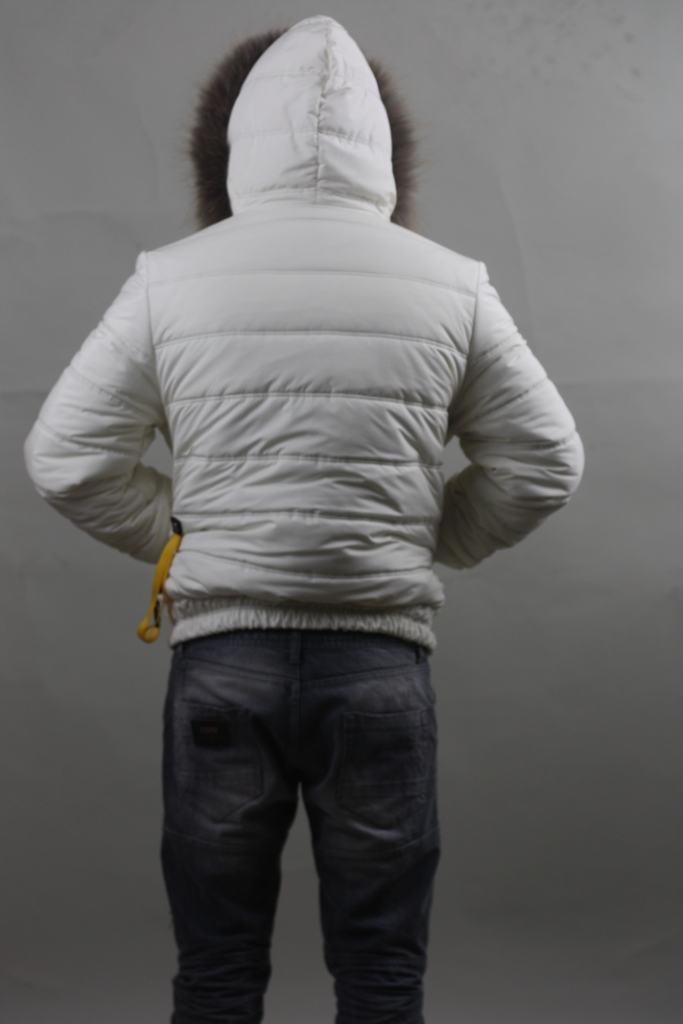 White Fur Lined Hooded Parka | SKANDINAVIK FUR