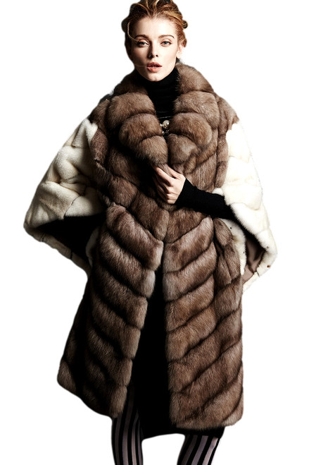 Mink Mix Sable Fur Coat | SKANDINAVIK FUR