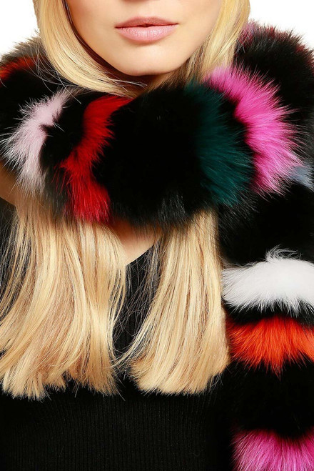 Rainbow Fox Fur Scarf | SKANDINAVIK FUR