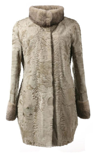 Gray Persian Lamb Fur Coat Kim | SKANDINAVIK FUR