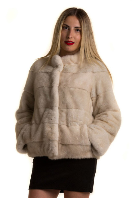 off white fur coat