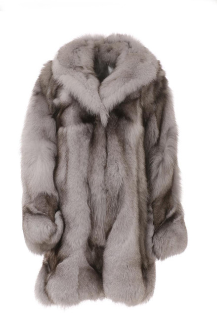 White Fox Fur Coat 