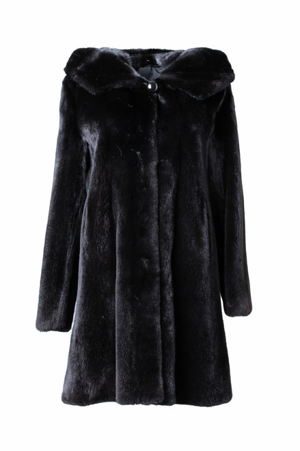 【HI FI FNK】Sei Fur Hooded Coat HI FI FNK】Sei Fur Hooded Coat