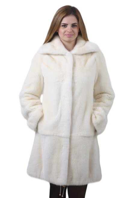 本日限定お値下げ ANDWANG White mix fake fur coat Pearl Mink Fur Coat | SKANDINAVIK FUR