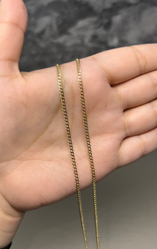 14k Gold Hollow Curb Chain 2mm 14k Gold Hollow Curb Chain 2mm