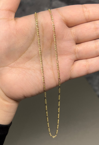14k Gold Hollow Figaro Chain 2mm_2