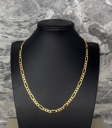 14k Gold Hollow Figaro Chain 5mm_2
