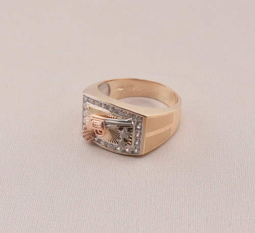 14K Gold Gun Men's Ring_4 14K Gold Gun Men's Ring_4