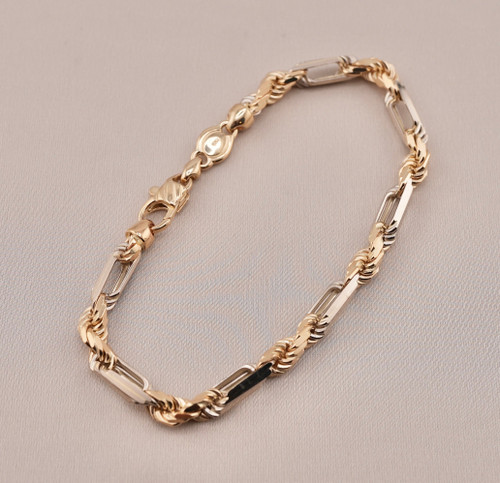 14K Gold Solid Milano Bracelet 5mm