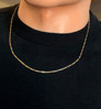 14k Gold Hollow Figaro Chain 2mm