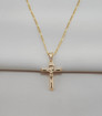 14k Gold Cross Chain Set . PT-_3