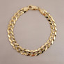 14K Gold Solid Curb Bracelet 10mm
