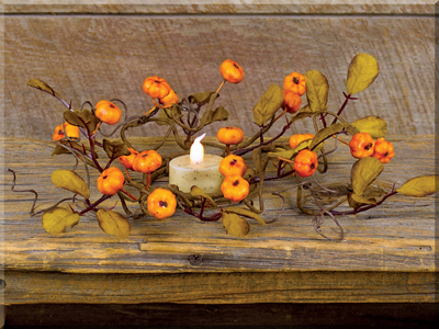 F17743 Fall Pumpkins Small Candle Ring