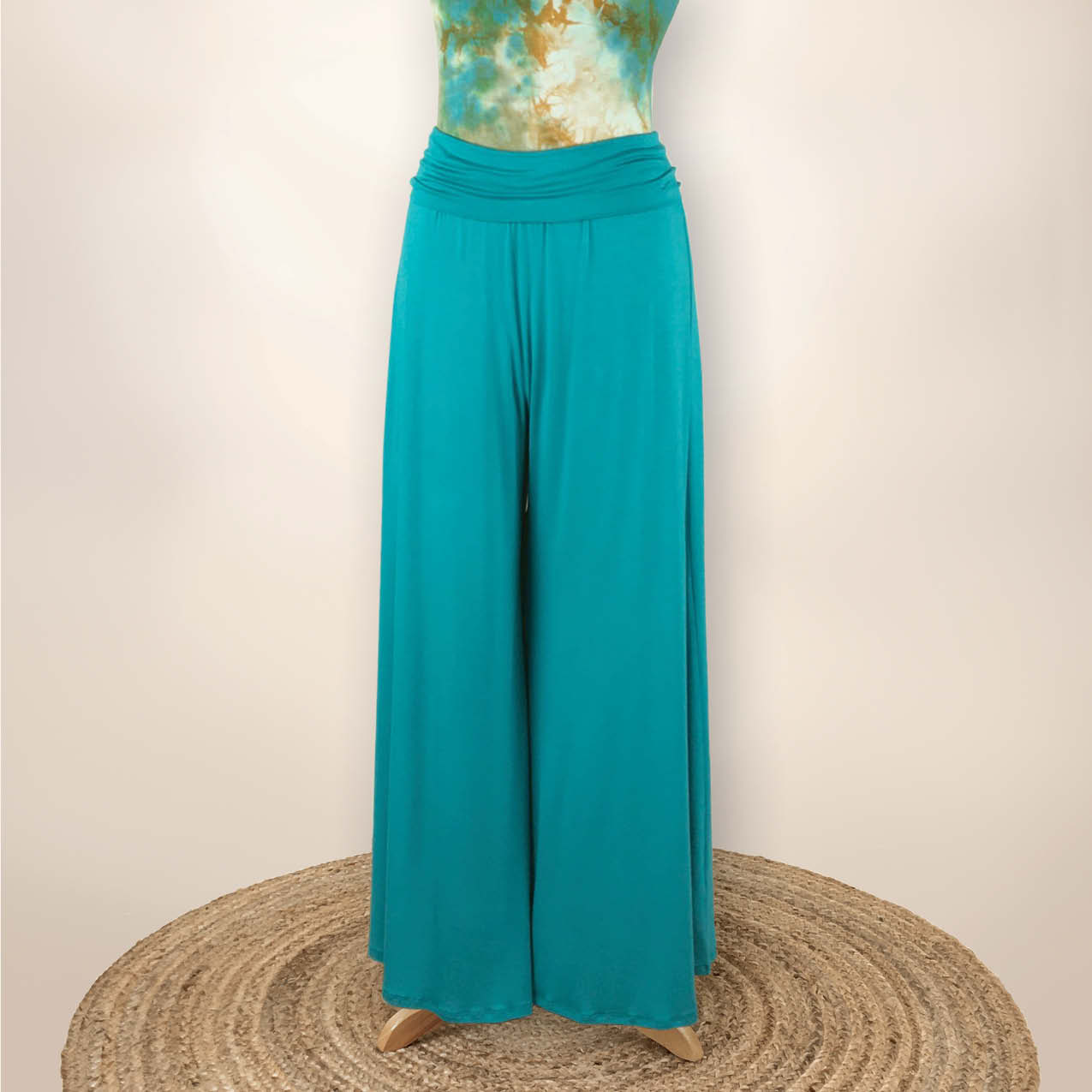 SS2024G Tillie - S/M Gaucho Pants - Turquoise - Honey and Me, Inc.