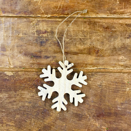 C2151 Large Wooden Snowflake Ornament - Honey and Me, Inc.