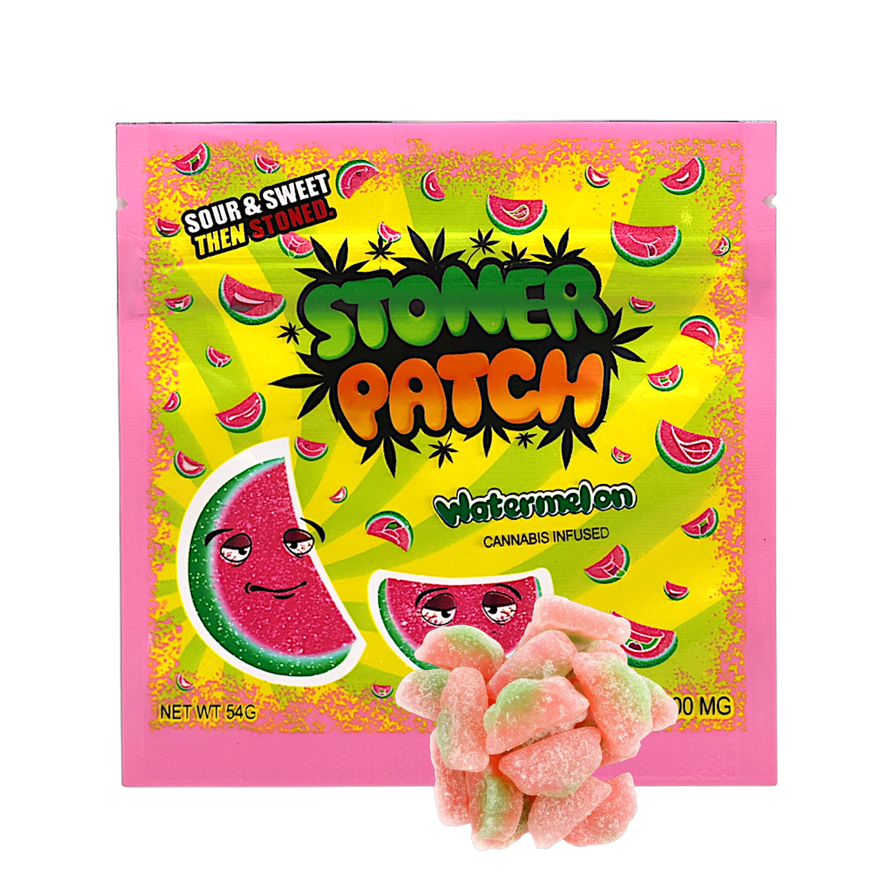 "Stoner Patch Watermelon Gummies Potent 500mg THCInfused Edibles for