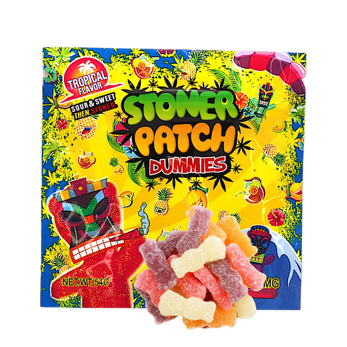 Indulge in the sweet and tangy flavor of Tropical Stoner Patch Dummies infused with 500mg of premium THC. These gummies are perfect for a discreet and convenient way to consume cannabis while satisfying your sweet cravings.