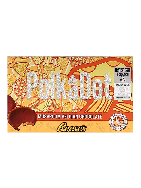 Unveil the extraordinary with the Polka Dot Reese's 3.5 Gram Psilocybin Mushroom Bar. Dive into a delicious Reese's experience infused with the power of psilocybin. Discover your inner explorer with precise dosing and an irresistible flavor fusion.