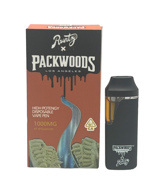 Discover pure bliss with the Runtz X Packwoods 1000MG Disposable Vape Pen in the delectable Runtz OG flavor. This convenient, pre-filled Indica vape pen offers a potent 1000MG of THC, ensuring a relaxing and flavorful experience. It's discreet, portable, and lab-tested for quality, making it the perfect choice for those seeking a hassle-free and enjoyable THC vaping experience. Unwind and savor the rich flavor of Runtz OG with every puff.