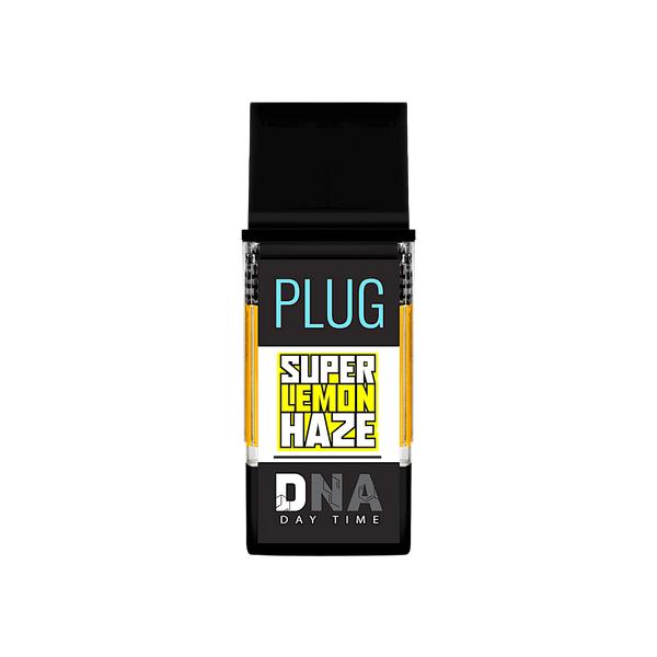 Super Lemon Haze PlugPlay™ DNA Cartridge (1g) delivers a burst of sweet citrus flavor with uplifting, energizing effects. This Sativa pod is perfect for daytime use, boosting creativity, focus, and mood. Compatible with all PlugPlay™ PLAY Batteries.