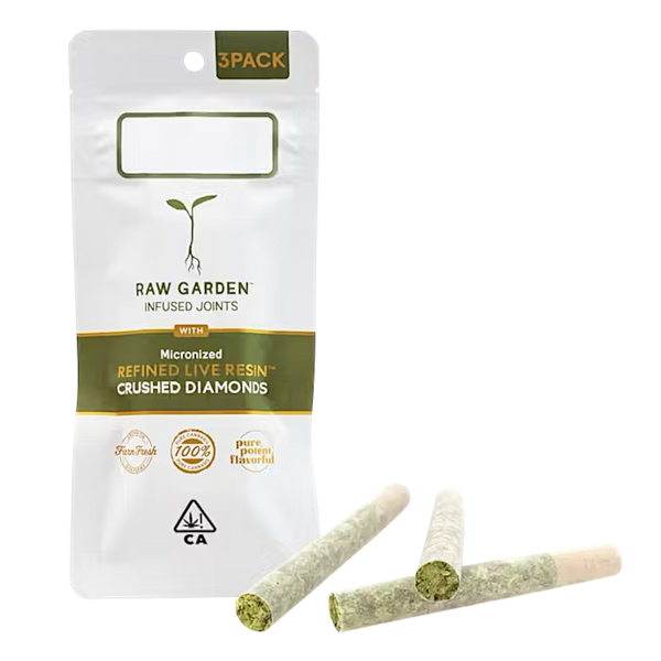 Experience smooth, potent perfection with Raw Garden’s Unicorn Cake Infused Joints — a 3-pack crafted with refined live resin and crushed diamonds for an ultra-clean, flavorful smoke. Experience smooth, potent perfection with Raw Garden’s Unicorn Cake Infused Joints — a 3-pack crafted with refined live resin and crushed diamonds for an ultra-clean, flavorful smoke.
