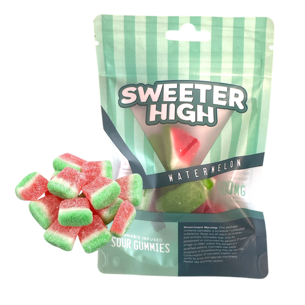 Juicy, sweet, and packed with 500MG of THC — Sweeter High Watermelon Gummies deliver a deliciously smooth, long-lasting high. Shop premium edibles online now at NaturesWayDelivery.com.