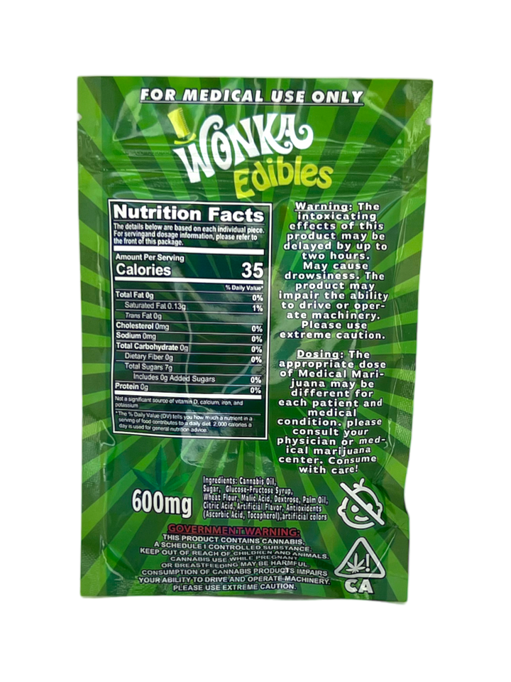 Wonka - Sour Apple Drops 600mg