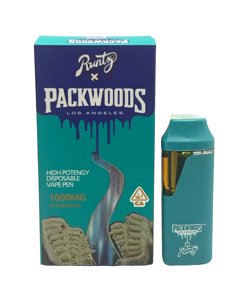 Elevate your cannabis experience with the Runtz X Packwoods 1000MG Disposable Vape Pen. This sleek and convenient device is pre-loaded with a delicious Ice Cream Cake flavor, offering a balanced hybrid blend for your vaping pleasure. Enjoy the perfect dose of THC on-the-go, without the need for refills or charging. It's the ultimate fusion of flavor, convenience, and potency.