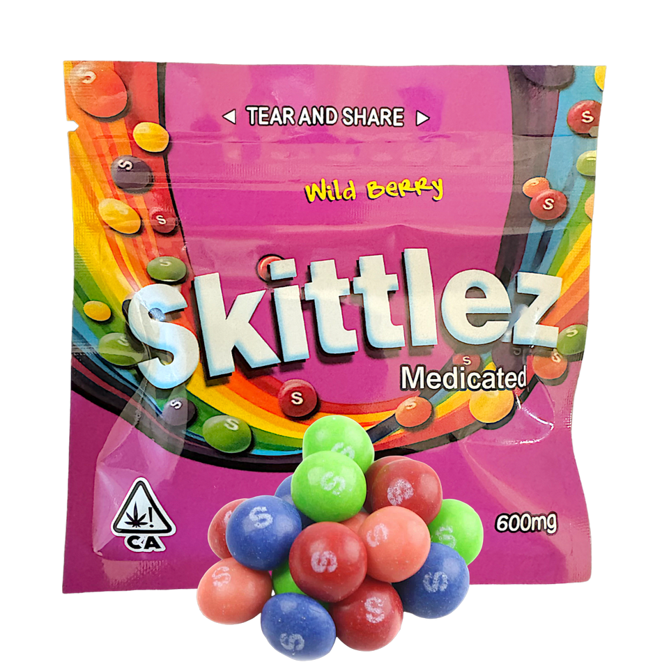 Skittles Wild Berry infused with 600mg THC delivers a powerful cannabis experience in a fruity, chewy candy you already love. Featuring bold berry flavors like Strawberry, Wild Cherry, and Raspberry, these edibles offer potent effects with every bite—perfect for seasoned users seeking a delicious and discreet treat. Skittles Wild Berry infused with 600mg THC delivers a powerful cannabis experience in a fruity, chewy candy you already love. Featuring bold berry flavors like Strawberry, Wild Cherry, and Raspberry, these edibles offer potent effects with every bite—perfect for seasoned users seeking a delicious and discreet treat.