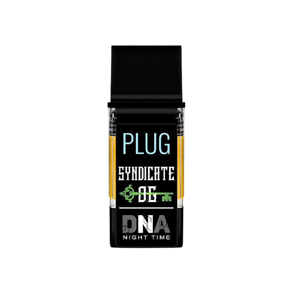 Syndicate OG PlugPlay DNA Cartridge (1g) delivers a bold, earthy OG flavor with heavy Indica effects perfect for deep relaxation. Crafted in collaboration with The Syndicate, this premium pod offers smooth, potent hits that ease stress, insomnia, and fatigue. Compatible with PlugPlay™ batteries.
