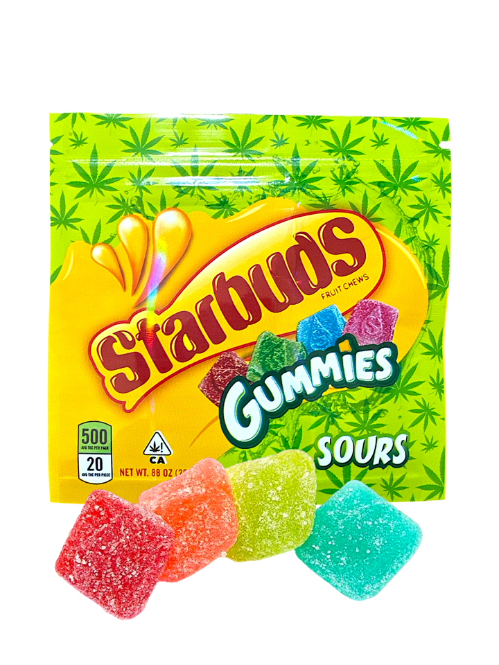 Starbuds Sours pack 500mg THC into 10 bold sour gummies (50mg each). Perfect for users looking for high-potency edibles with a tangy twist. Flavors include blue raspberry, cherry, lime, and more. Starbuds Sours pack 500mg THC into 10 bold sour gummies (50mg each). Perfect for users looking for high-potency edibles with a tangy twist. Flavors include blue raspberry, cherry, lime, and more.