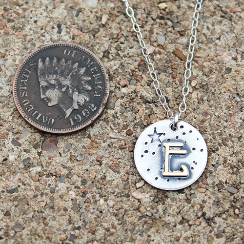 Moon & Stars Initial Necklace Moon & Stars Initial Necklace