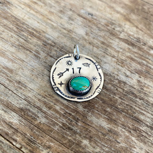 Circle Number Turquoise Necklace