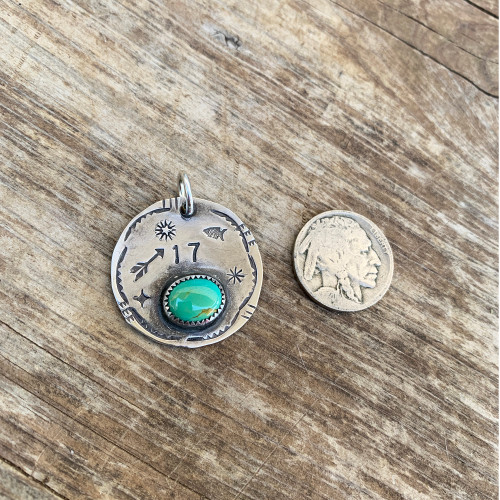 Circle Number Turquoise Necklace