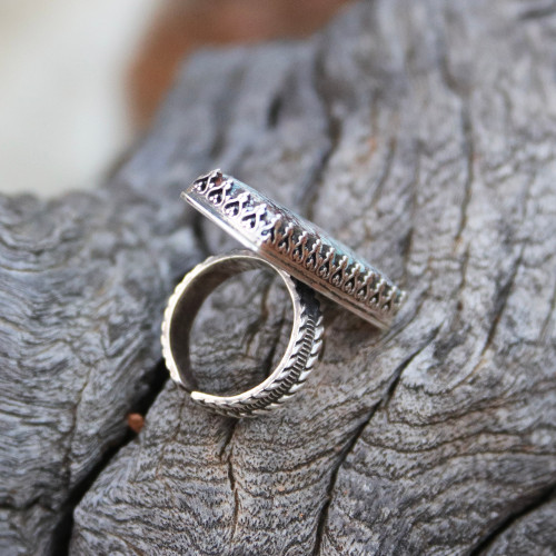 Red River Rectangle Turquoise Ring